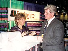 Tom Watson with Sharon Baldhauf of Springlite